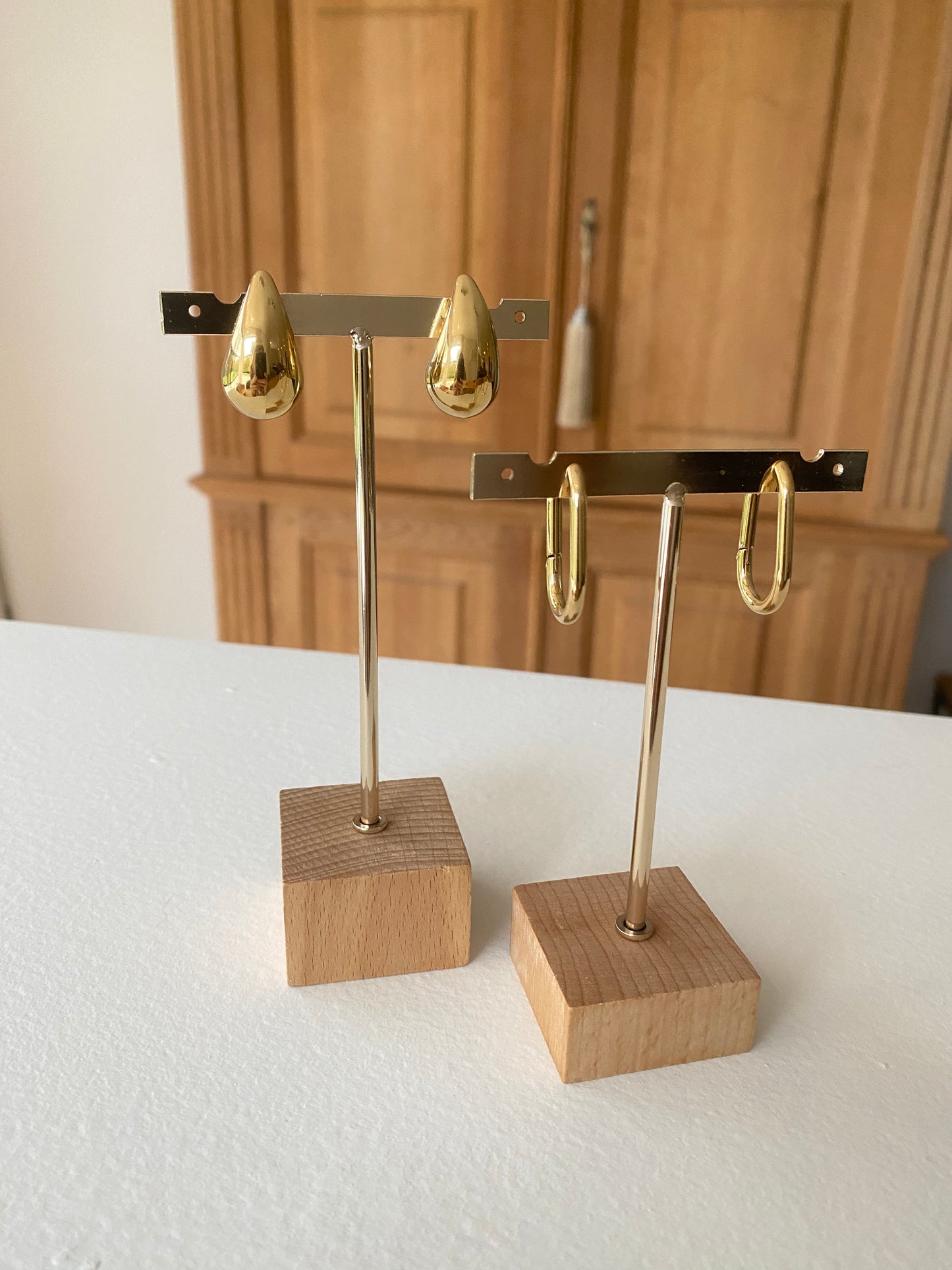 Drop shaped earrings