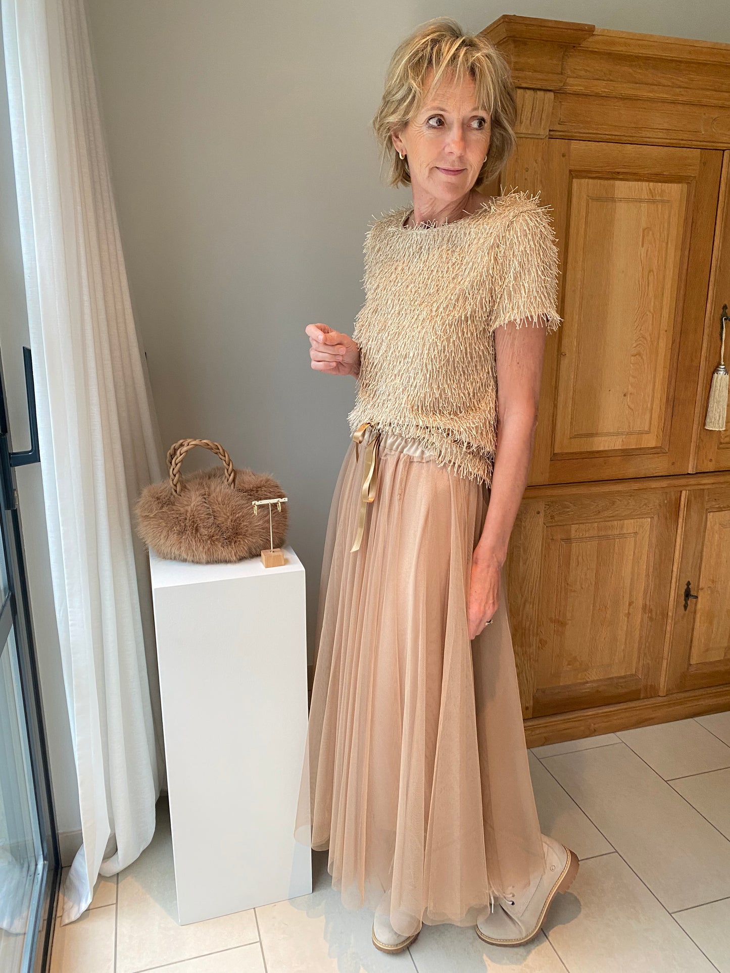 TULE skirt camel