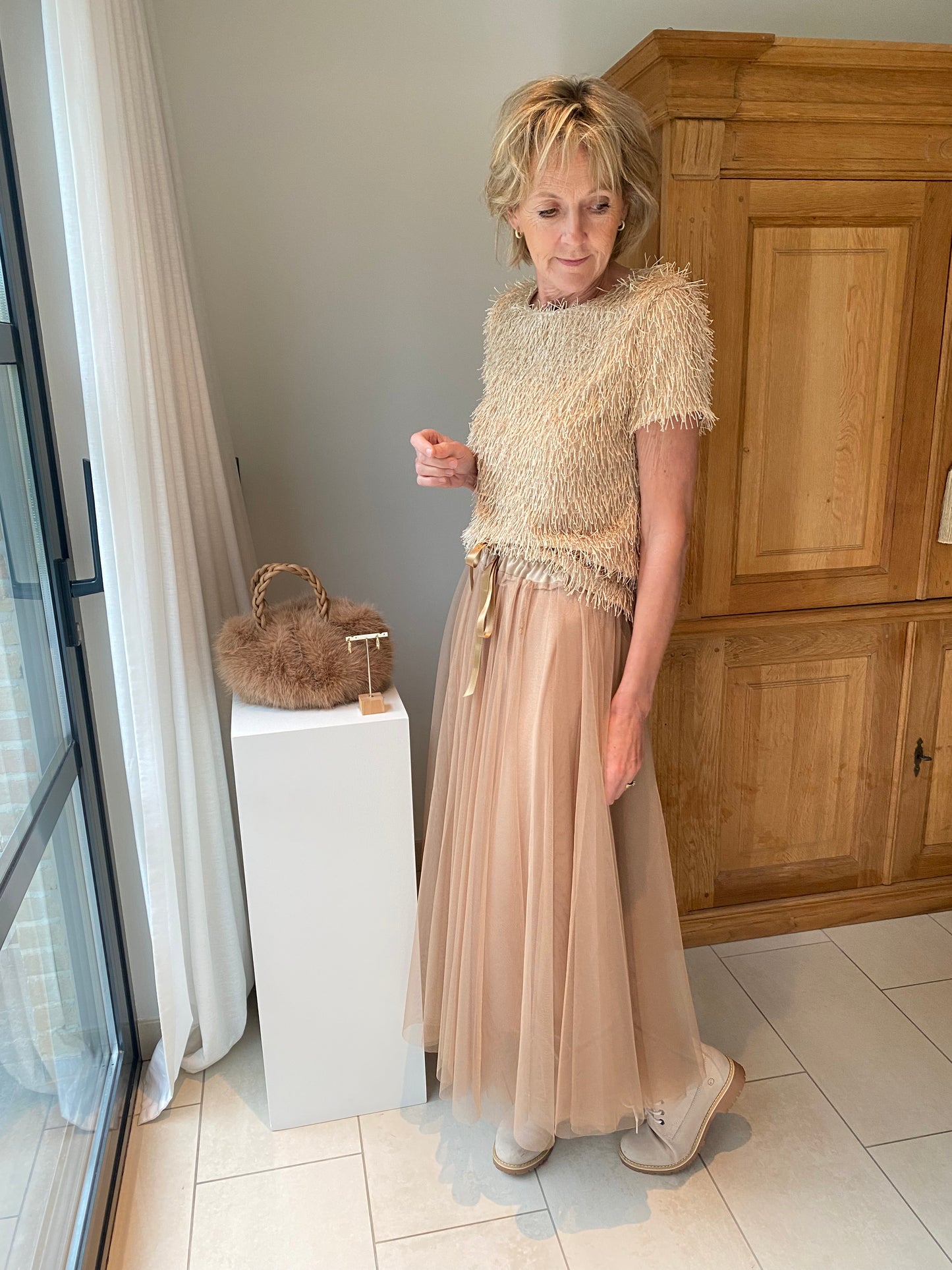 TULE skirt camel