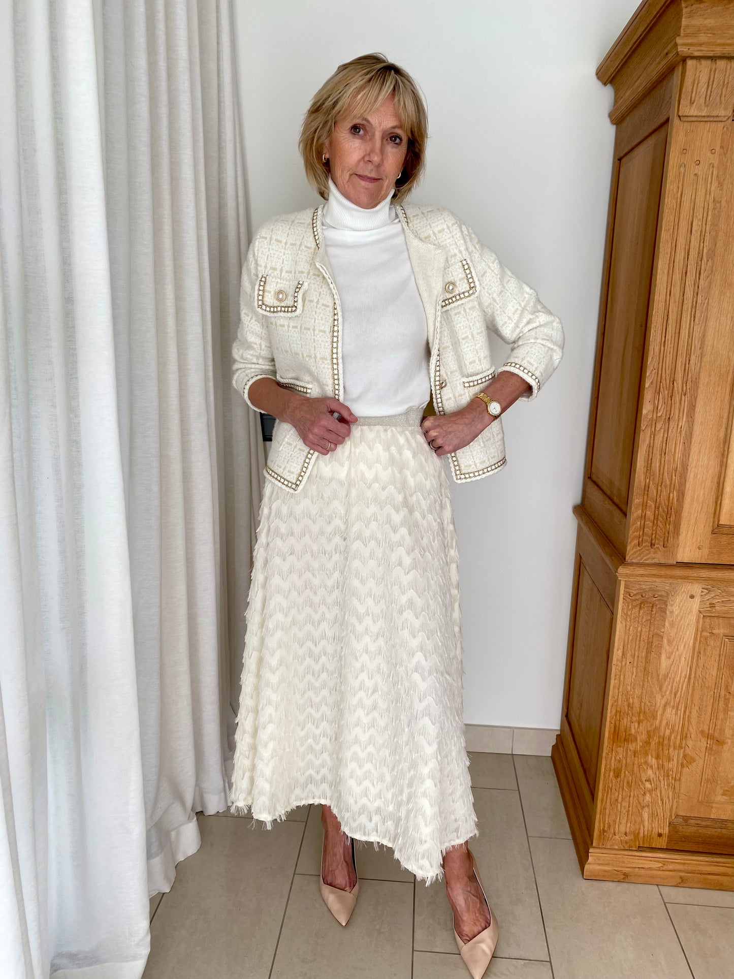 ecru skirt
