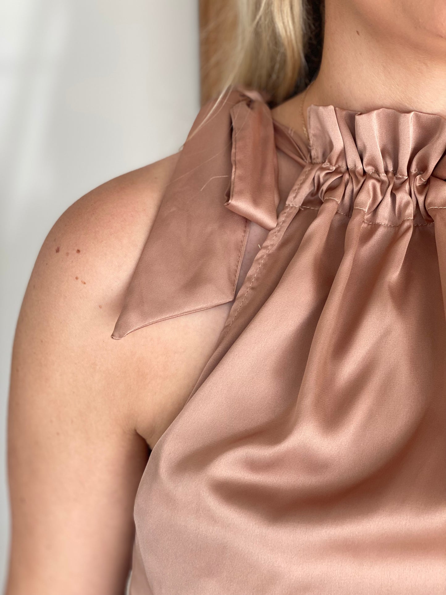 Silk top rosegold