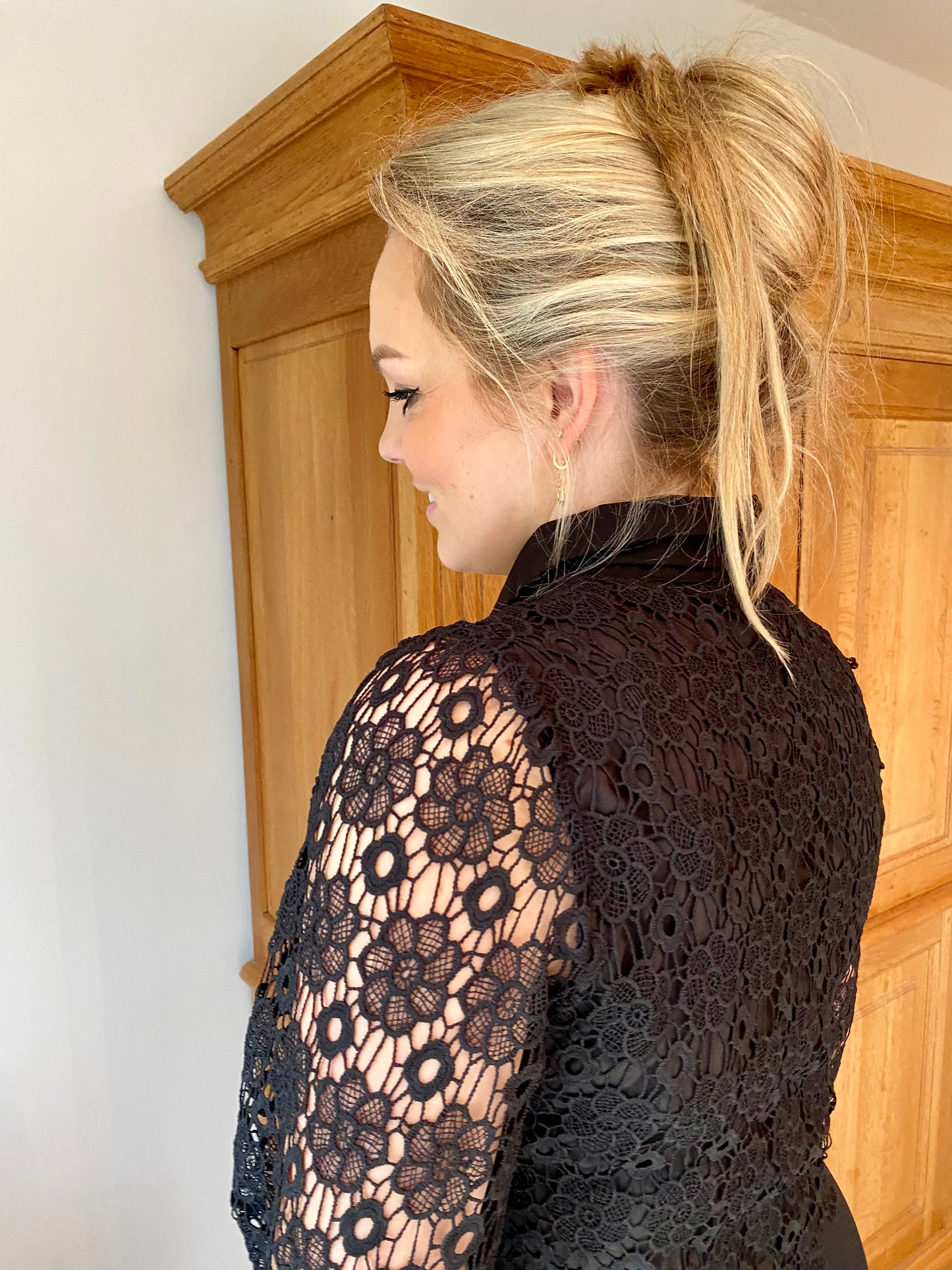 Black lace blouse